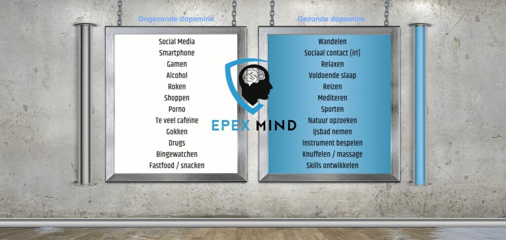 Ongezonde dopamine vs gezonde dopamine