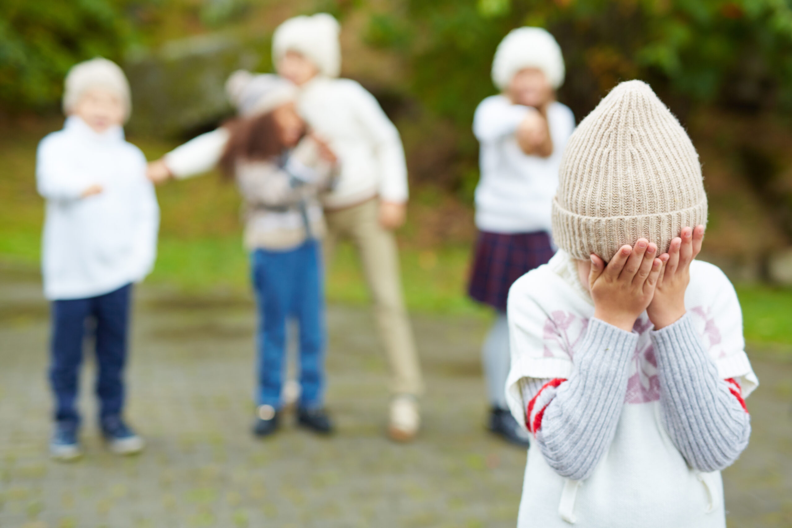 Pesten kinderen op een plein