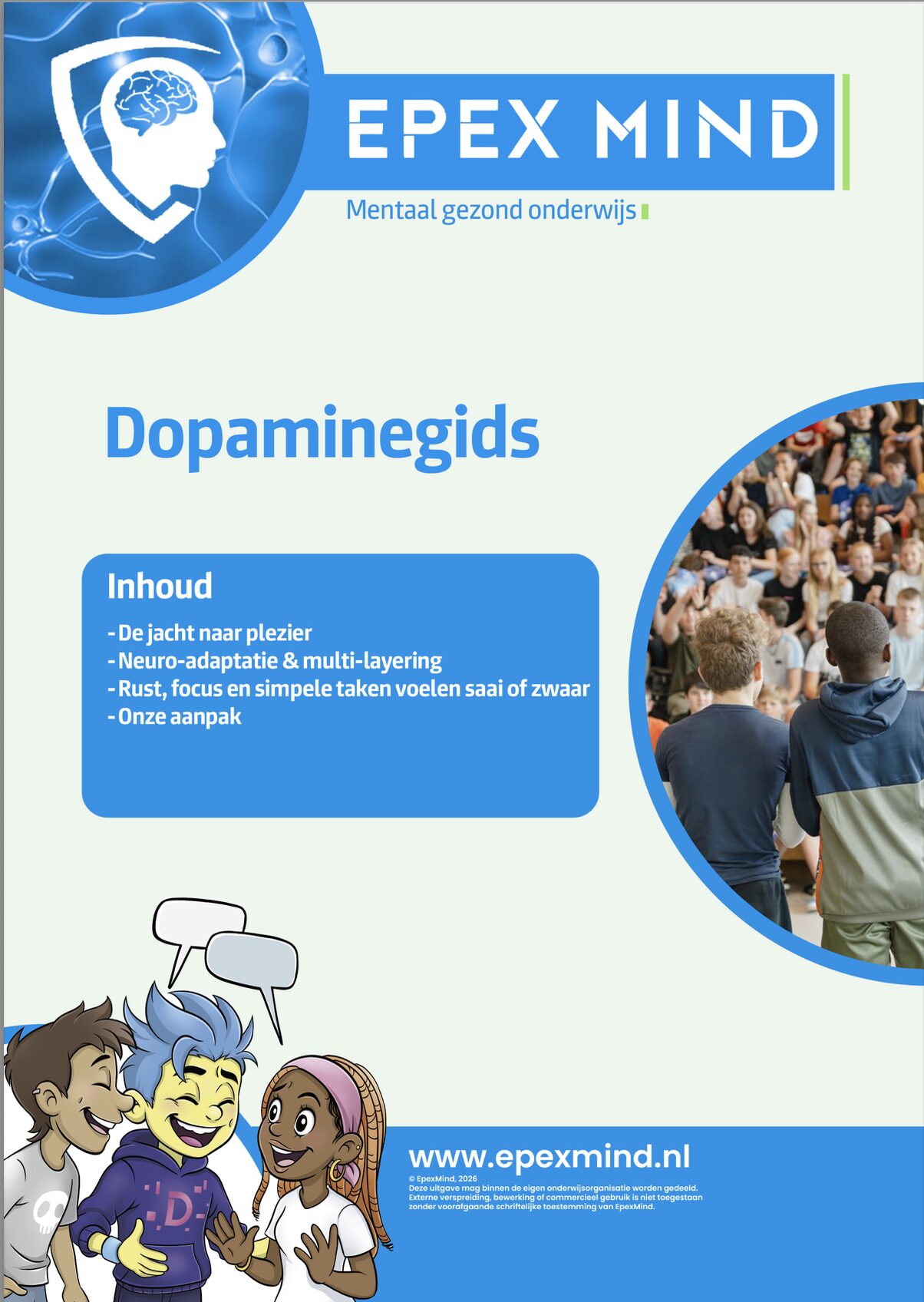 Gratis dopamine gids voor scholen over motivatie, focus en smartphonegebruik bij jongeren